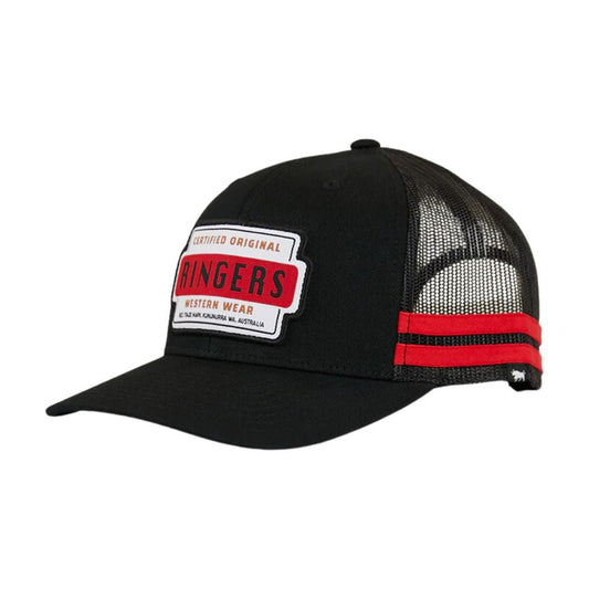 RINGERS WESTERN HAULIN TRUCKER CAP - BLACK - The Work Pit