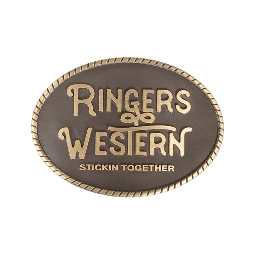 RINGERS WESTERN KELBY BELT BUCKLE GOLD - The Work Pit