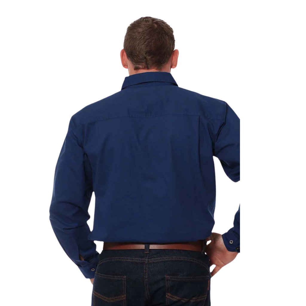 RINGERS WESTERN KING RIVER FULL BUTTON WORK SHIRT - NAVY - The Work Pit