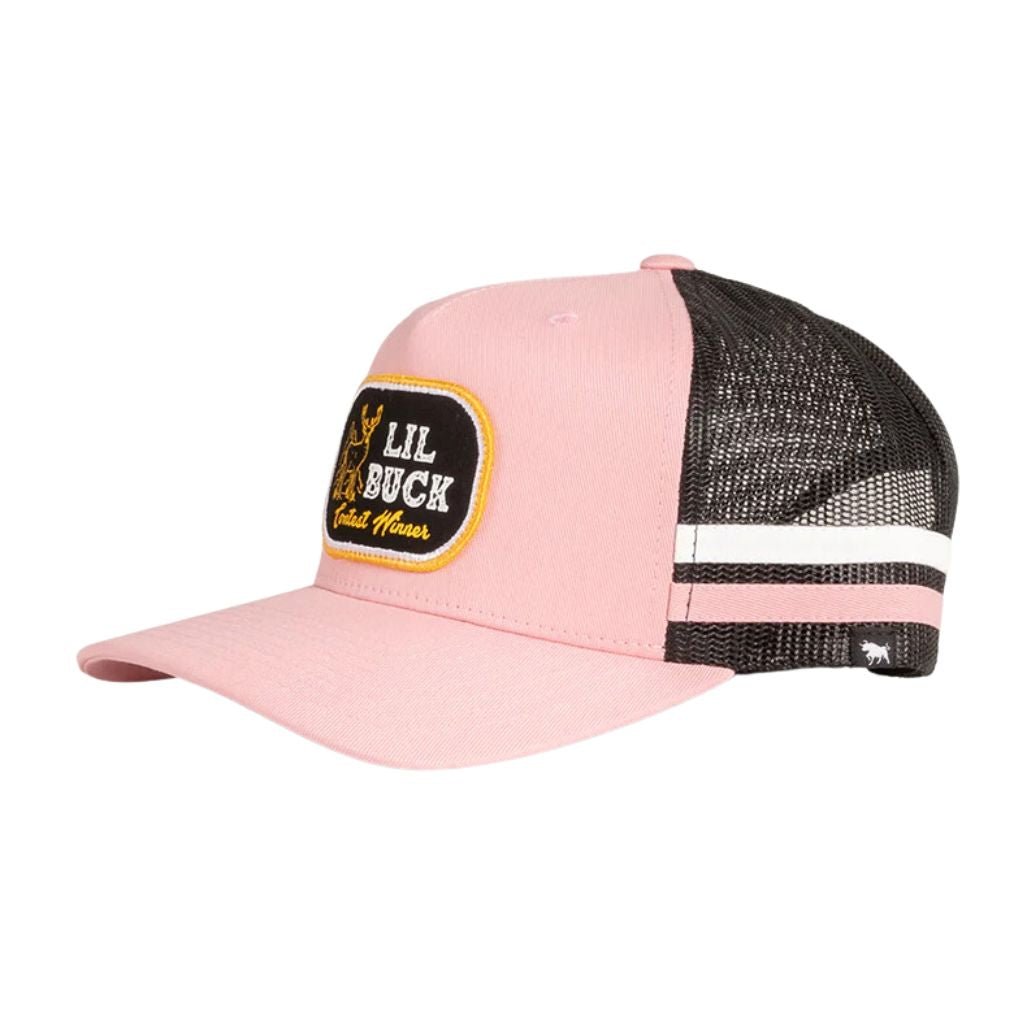 RINGERS WESTERN LIL BUCK KIDS TRUCKER CAP PASTEL PINK - The Work Pit