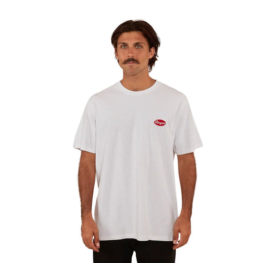 RINGERS WESTERN MENS MONTVILLE LOOSE FIT TSHIRT WHITE - The Work Pit