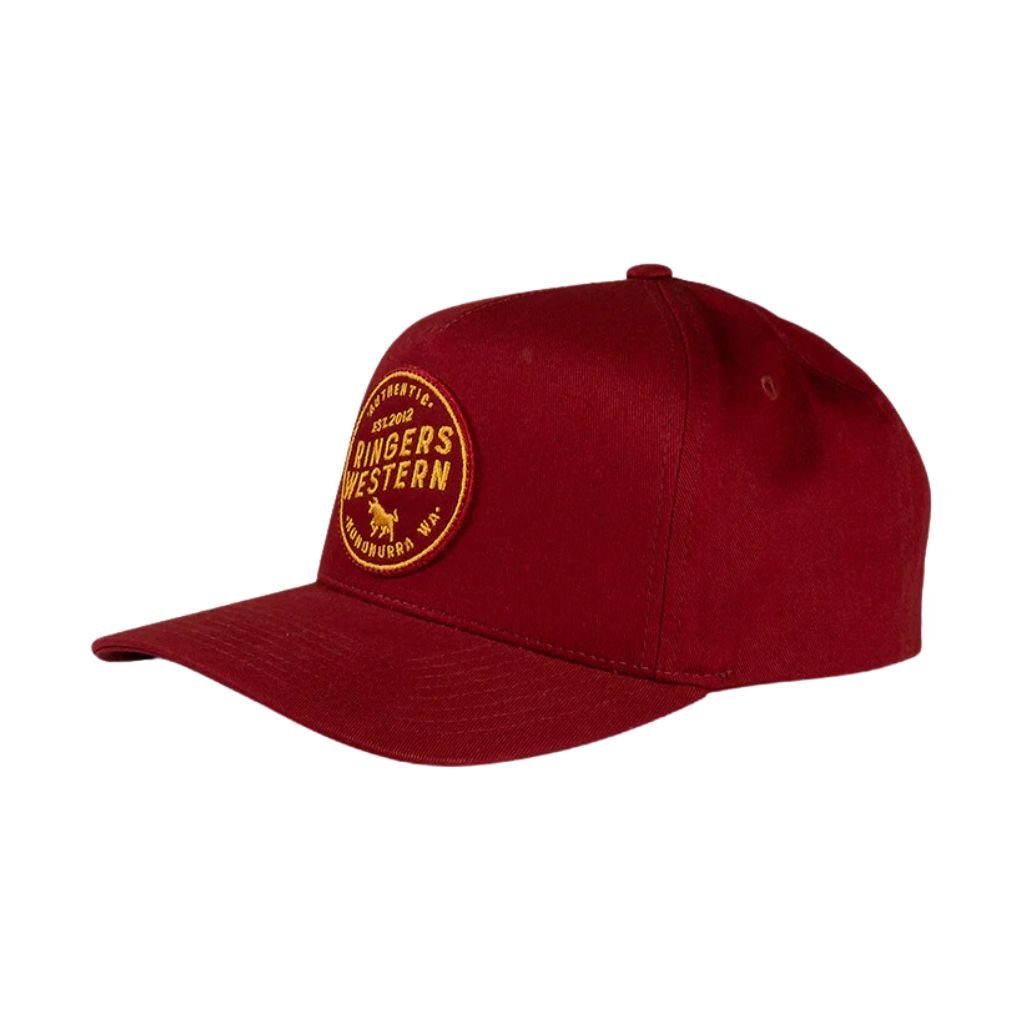 RINGERS WESTERN RYE BASEBALL CAP - BURGUNDY - The Work Pit