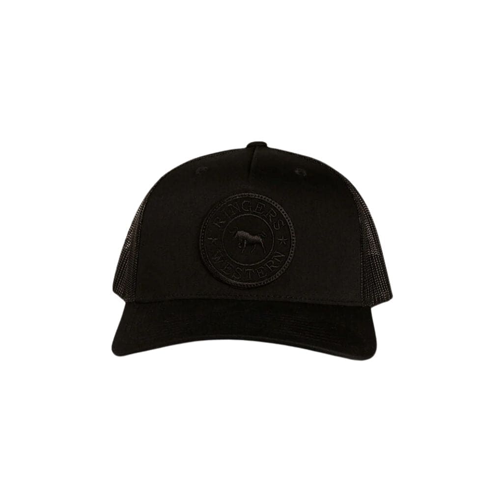 RINGERS WESTERN SIGNATURE BULL TRUCKER CAP BLACK / BLACK - The Work Pit