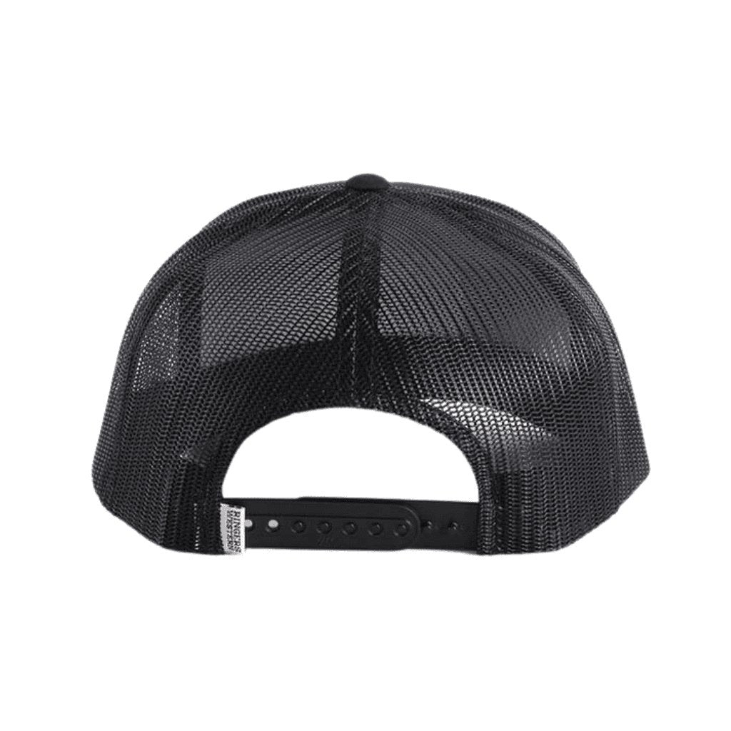 RINGERS WESTERN SIGNATURE BULL TRUCKER CAP BLACK / BLACK WHITE - The Work Pit