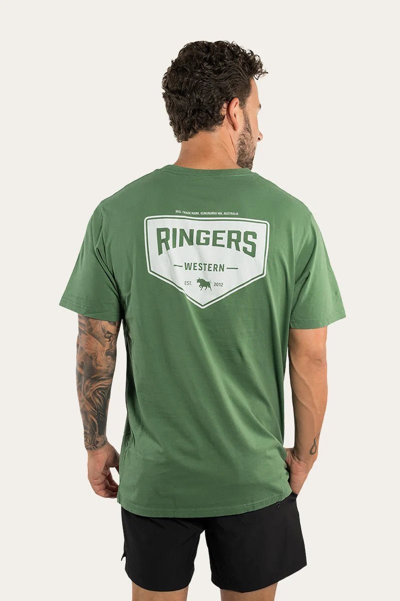 RINGERS WESTERN SQUADRON MENS LOOSE FIT TEE CACTUS GREEN - The Work Pit