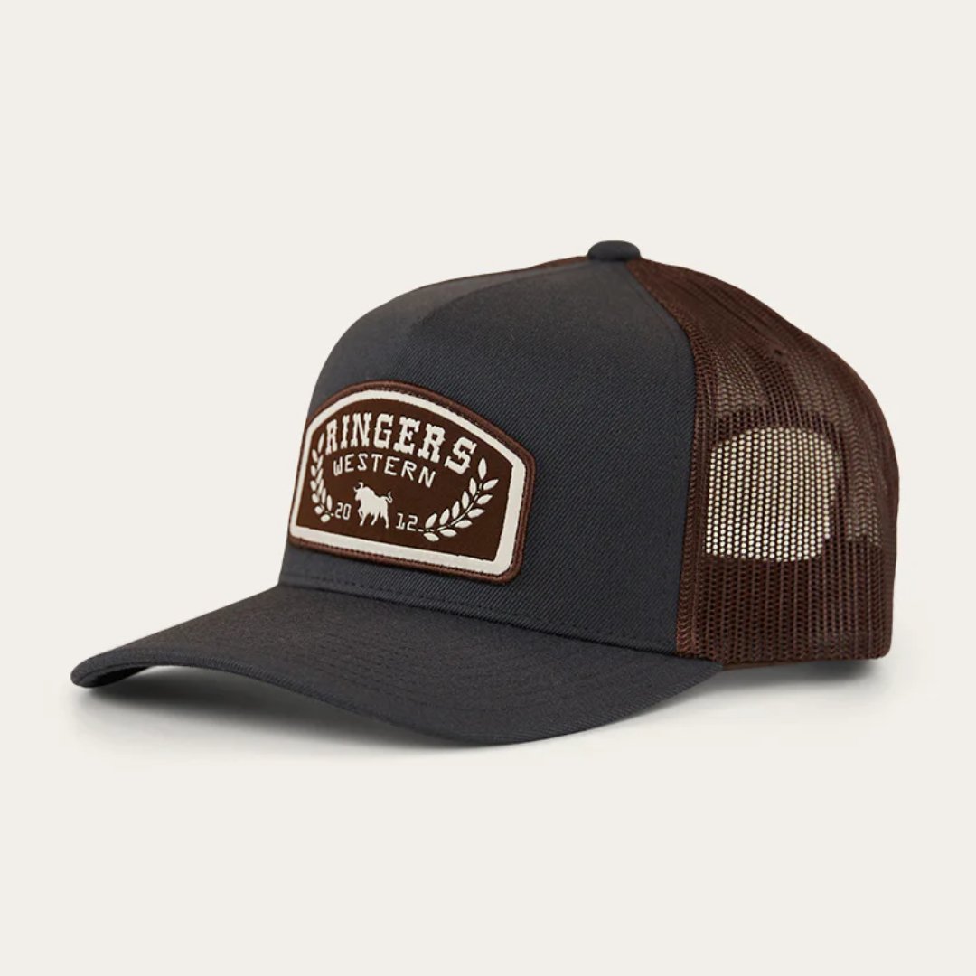 RINGERS WESTERN WHEATBELT WOOL TRUCKER CAP - CHARCOAL - The Work Pit