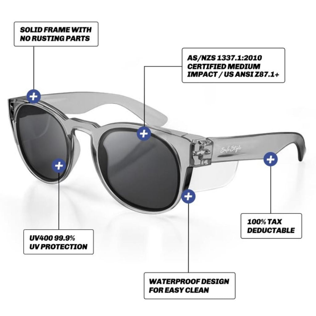 SAFESTYLE CRUISERS GRAPHITE FRAME POLARISED LENS - The Work Pit