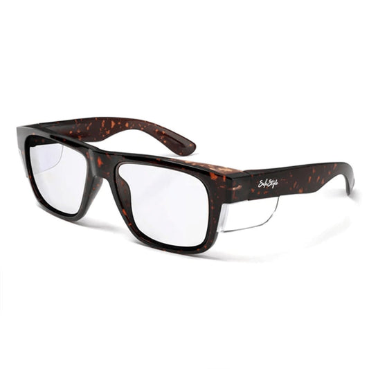 SAFESTYLE FUSIONS BROWN TORT FRAME/CLEAR UV400 - The Work Pit