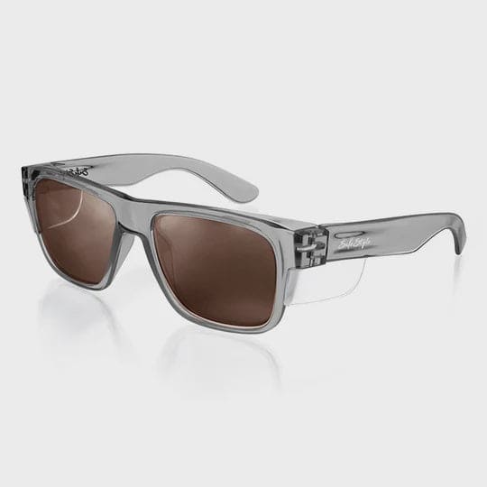 SAFESTYLE FUSIONS GRAPHITE FRAME BROWN POLARISED LENS - The Work Pit