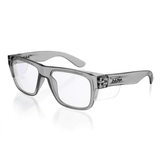 SAFESTYLE FUSIONS GRAPHITE FRAME/CLEAR LENS UV400 - The Work Pit