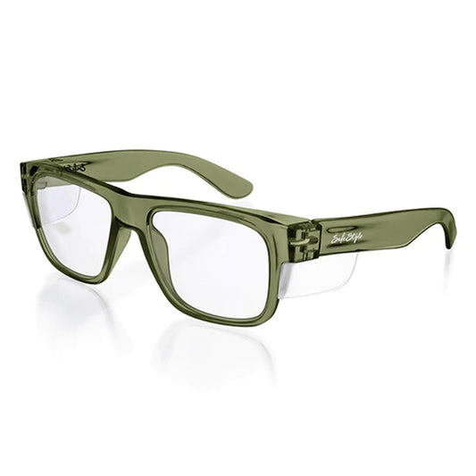 SAFESTYLE FUSIONS GREEN FRAME/CLEAR LENS UV400 - The Work Pit