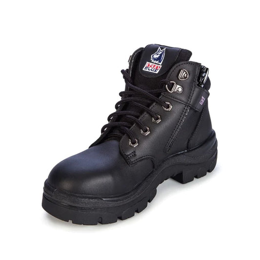 STEEL BLUE PARKES ZIP LADIES BOOTS - BLACK - The Work Pit