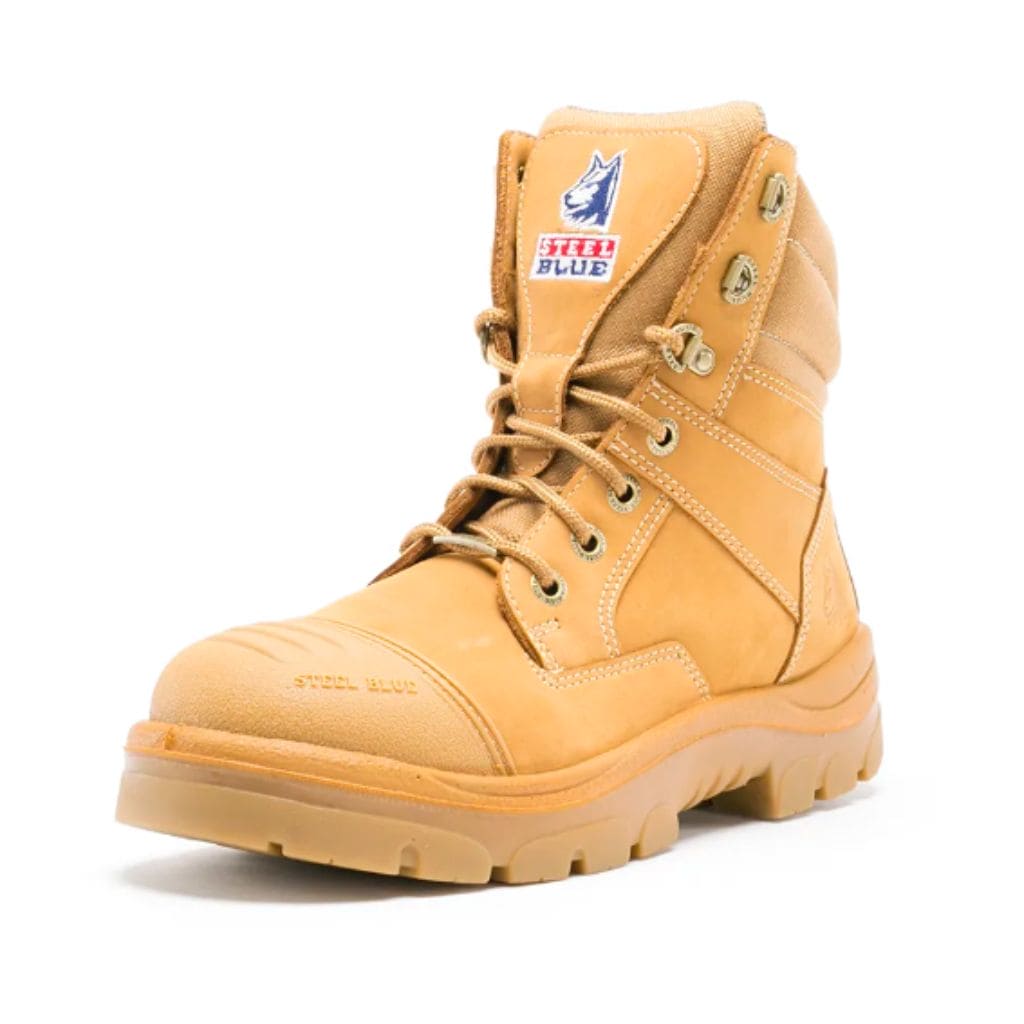 STEEL BLUE SOUTHERN CROSS ZIP SCUFF CAP WORKBOOTS - WHEAT - The Work Pit