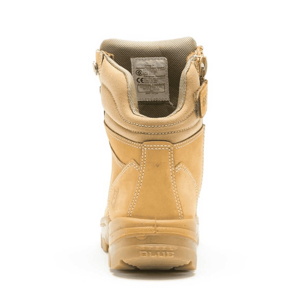 STEEL BLUE SOUTHERN CROSS ZIP TPU SCUFF CAP BOOTS WHEAT - The Work Pit