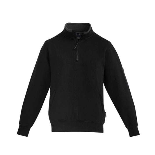 SYZMIK 1/4 ZIP FLEECE PULLOVER - BLACK - The Work Pit