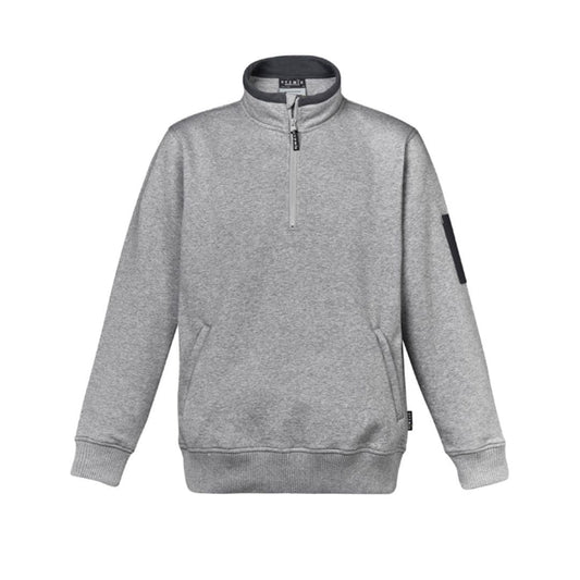 SYZMIK 1/4 ZIP FLEECE PULLOVER - GREY MARLE - The Work Pit