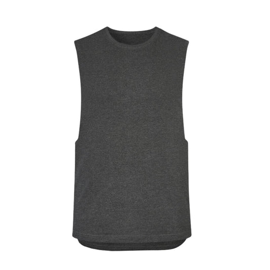 SYZMIK STREETWORX MENS SLEEVELESS T CHARCOAL MARLE - The Work Pit