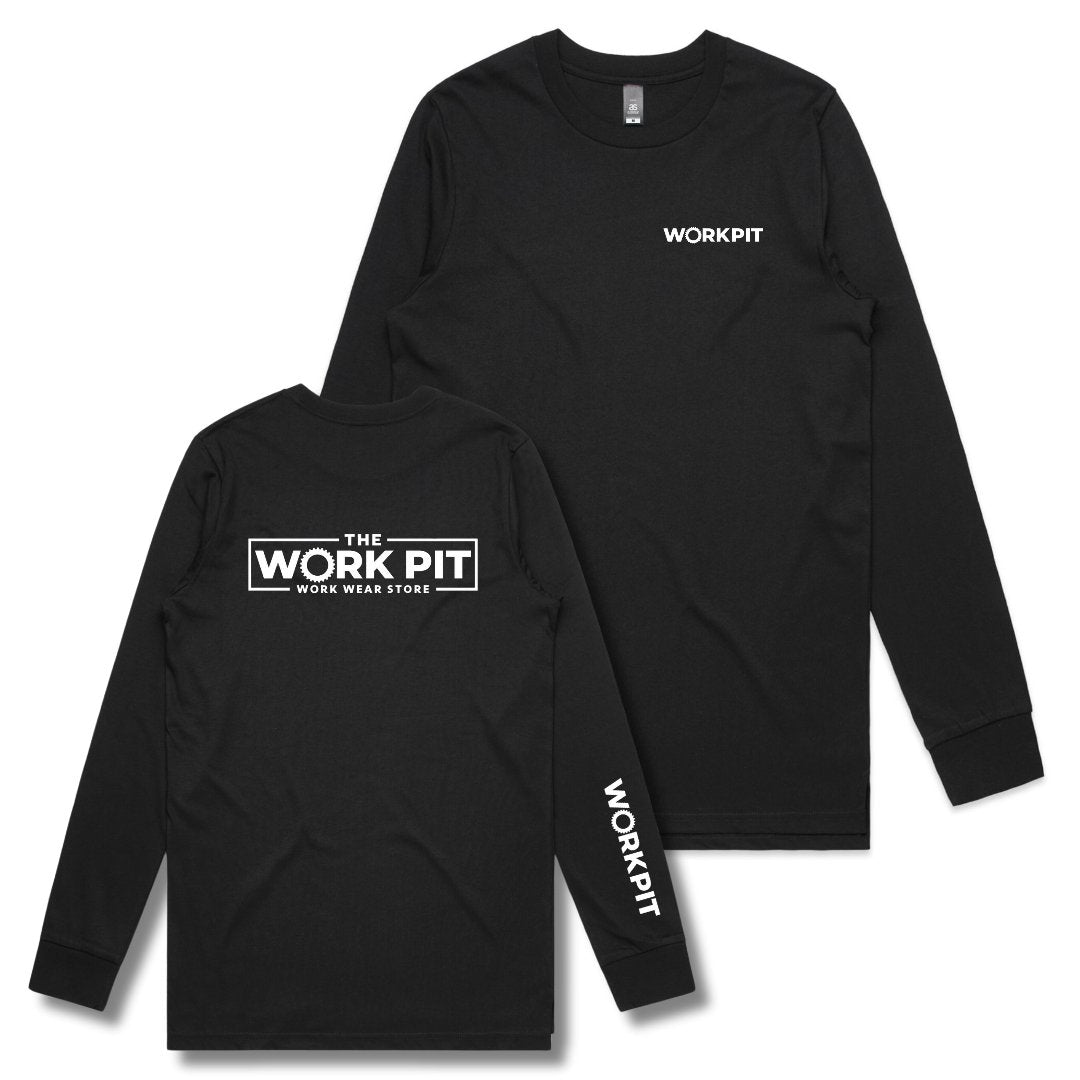 THE WORKPIT TEAM LONG SLEEVE TEE - BLACK/WHITE - The Work Pit