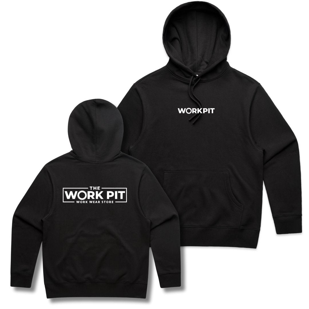 THE WORKPIT TEAM PULLOVER HOODIE - BLACK/WHITE - The Work Pit