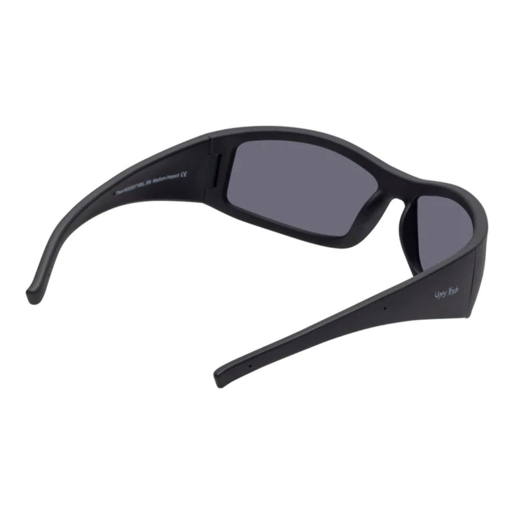 UGLY FISH - FLEX POLARISED UNBREAKABLE SAFETY SUNGLASSES RSPU5507 - MATT BLACK FRAME/SMOKE LENS - The Work Pit