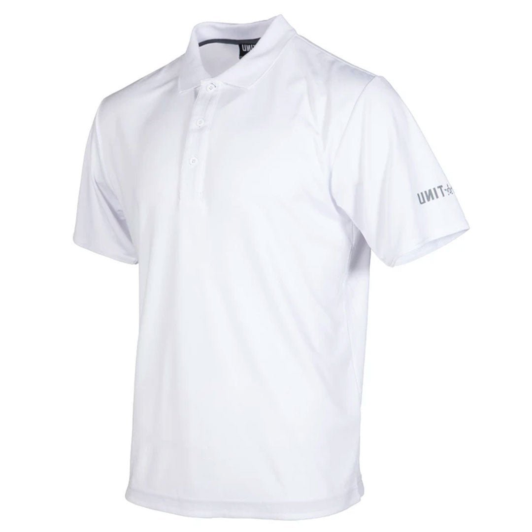 UNIT BOLT POLO SHIRT WHITE - The Work Pit