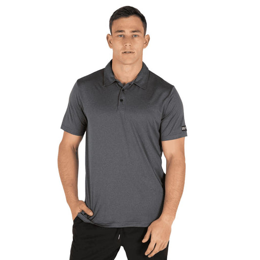 UNIT MENS ELITE FLEX POLO SHIRT CHAR HEATHER - The Work Pit