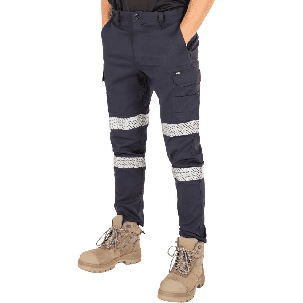 UNIT MENS STRIKE REFLECTIVE PANTS NAVY - The Work Pit