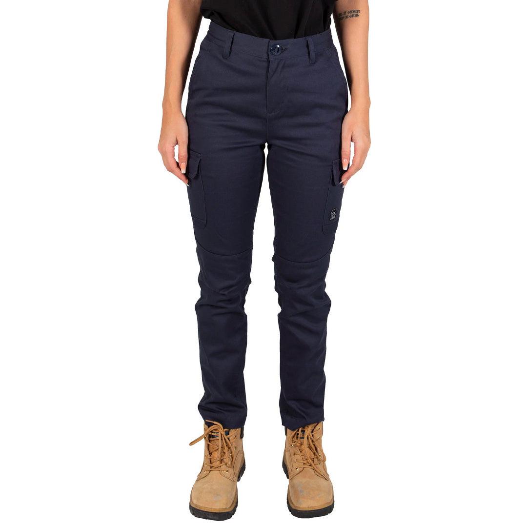 UNIT WOMENS STAPLE CARGO PANTS - NAVY - The Work Pit