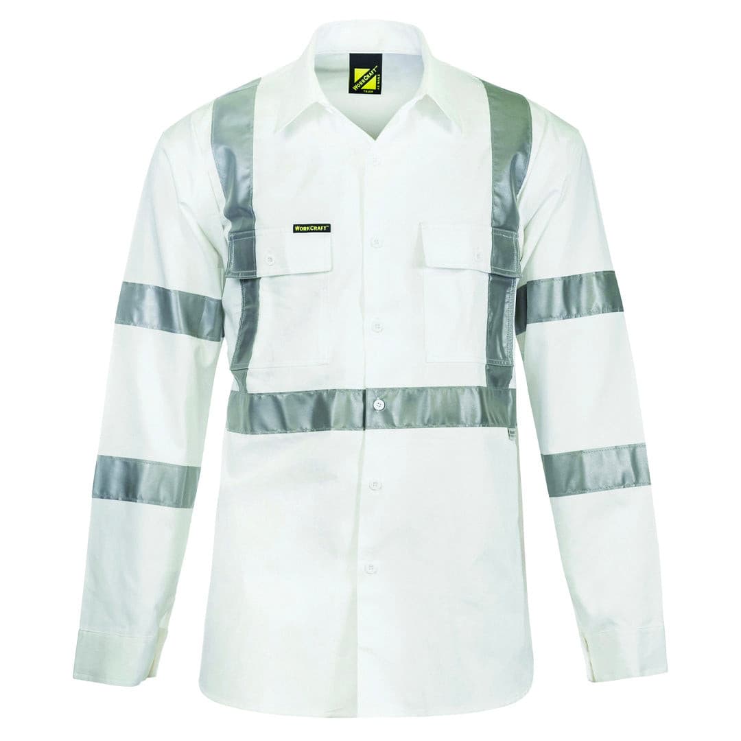 WORKCRAFT CSR TAPED COTTON SHIRT WHITE - The Work Pit