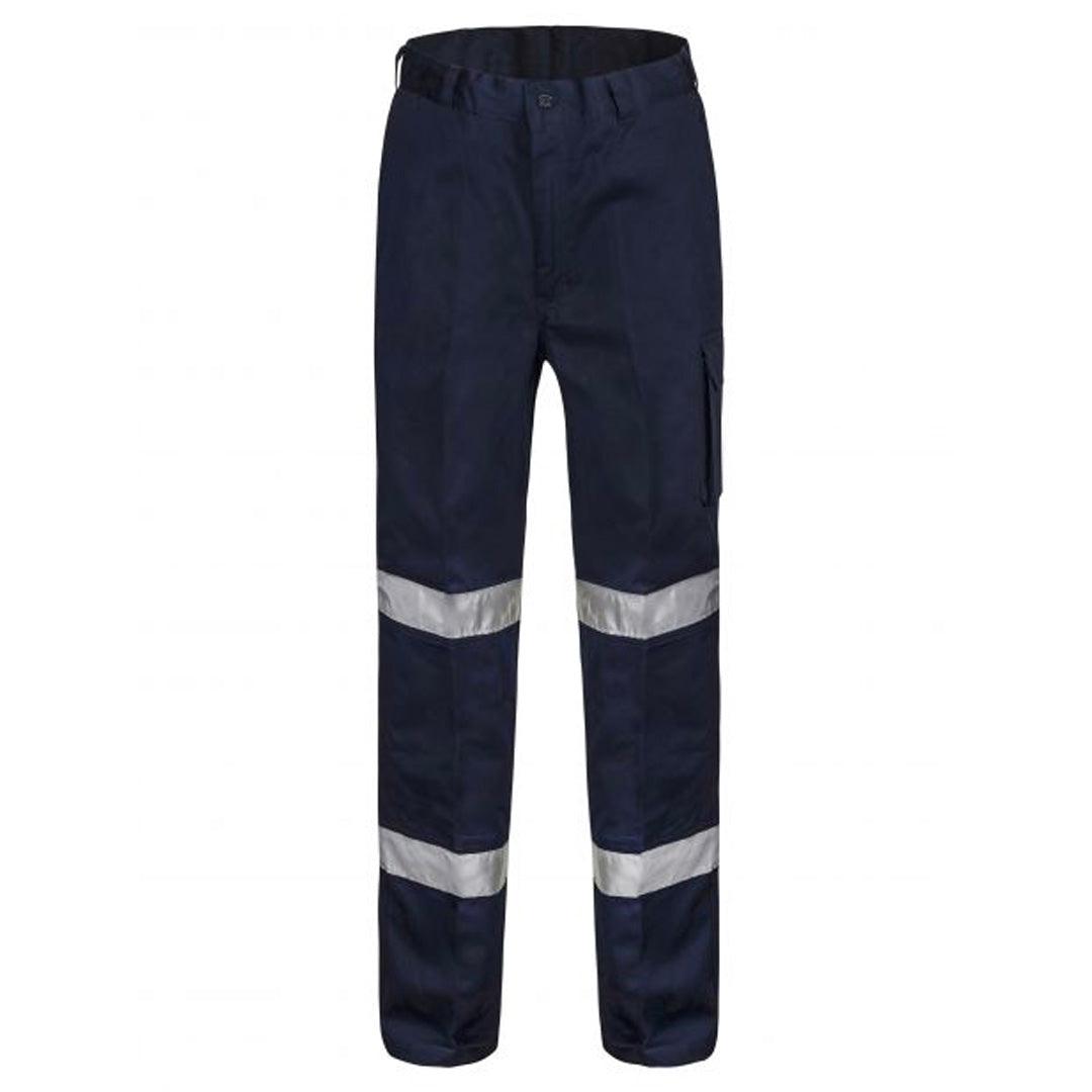 WORKCRAFT MIDWEIGHT MODERN FIT CARGO LONG PANTS NAVY - The Work Pit