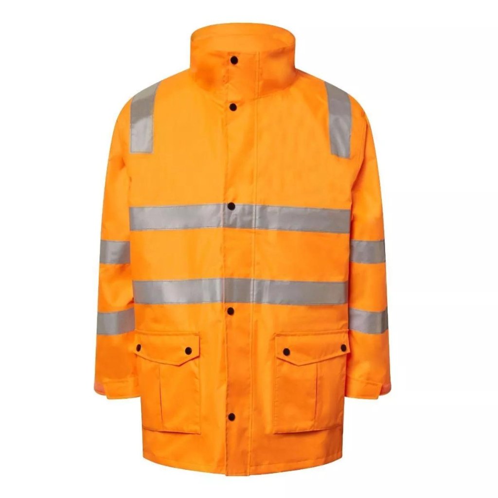 WORKCRAFT VIC HI VIS 4 IN 1 TAPED JACKET - SAFETY ORANGE - The Work Pit