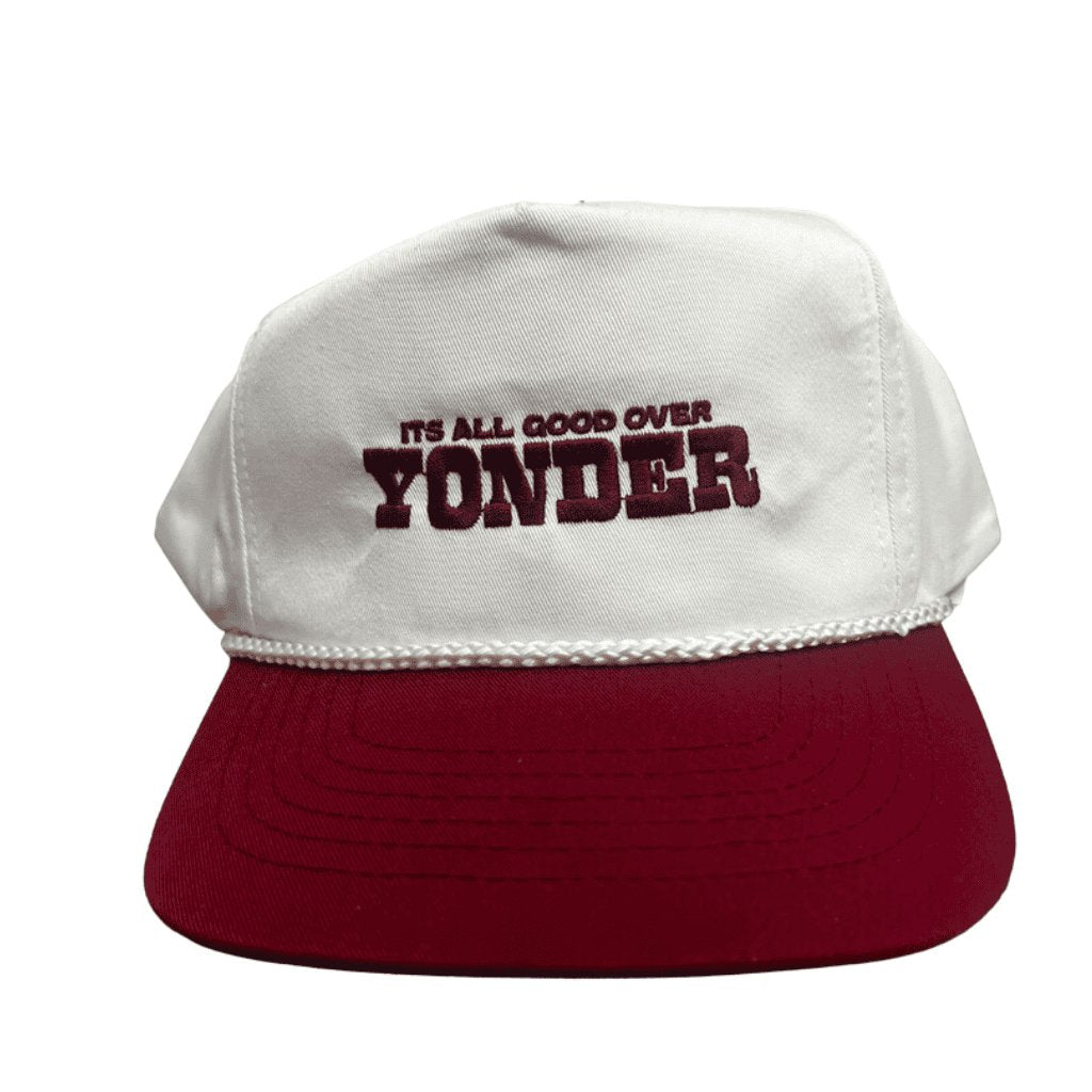 YONDER WESTERN ALL GOOD OVER YONDER TRUCKER CAP - RED/WHITE - The Work Pit