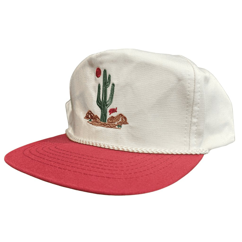 YONDER WESTERN CACTUS TRUCKER CAP - RED/WHITE - The Work Pit